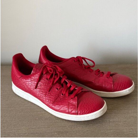Adidas Originals Stan Smith Low Top Sneaker in Res Snake Pattern Size 12 - Picture 1 of 6